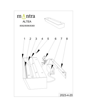 ALTEA * APLIQUE LED BLANCO 30W - 3000K